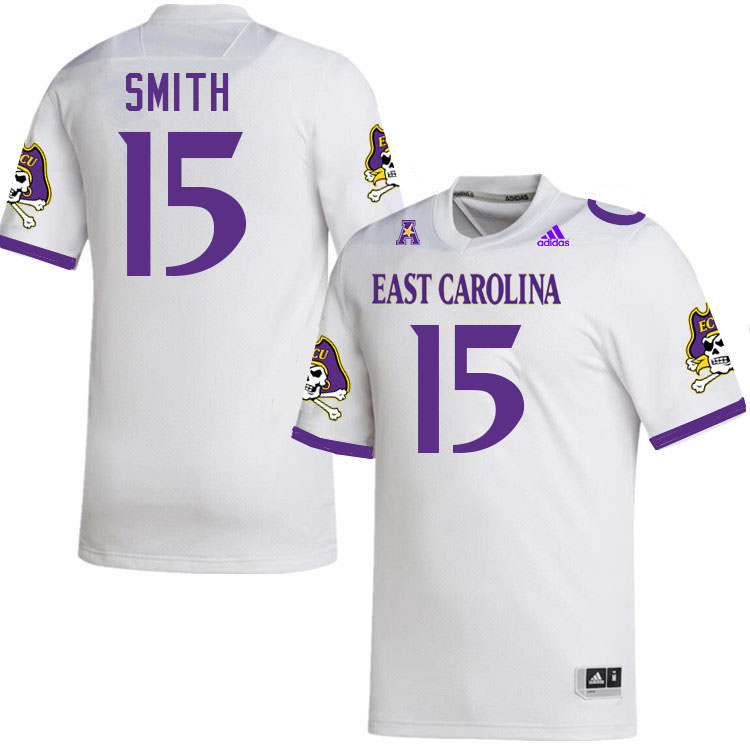 Yannick Smith ECU Jersey,East Carolina Pirates #15 Yannick Smith Jersey Youth College-White